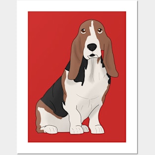 Basset hound Posters and Art